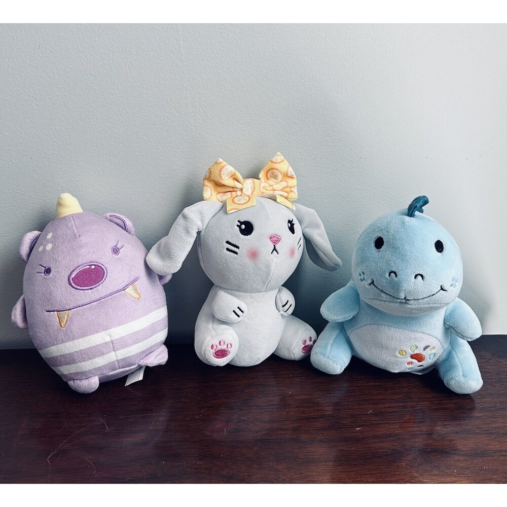 Moriah Elizabeth Plush Lot of 3 Lemon Bunny Cousin Derp Bumblebear